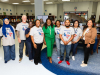 Representatives of the Kinder Foundation recognize teacher Joseph Stewart of Aldine ISD’s Plummer Middle School with the Kinder Excellence in Teaching Award.