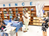 Representatives of the Kinder Foundation recognize teacher Joseph Stewart of Aldine ISD’s Plummer Middle School with the Kinder Excellence in Teaching Award.